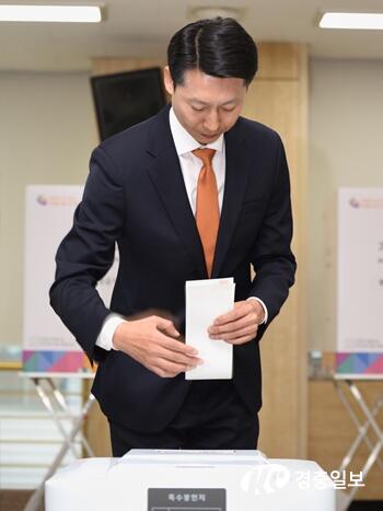 개혁신당 세종(을) 이태환 후보, 조치원읍에서 사전투표 마쳐